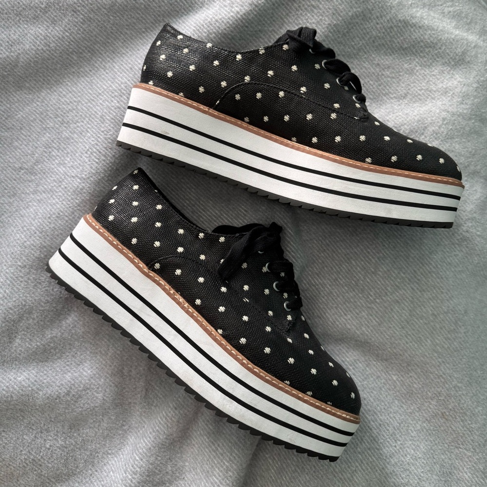 Platform Polka Dot Zara Oxfords